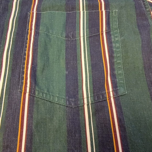 Vintage 955 Originals Green/Blue Button Down Shirt - Size Large - Picture 3 of 5